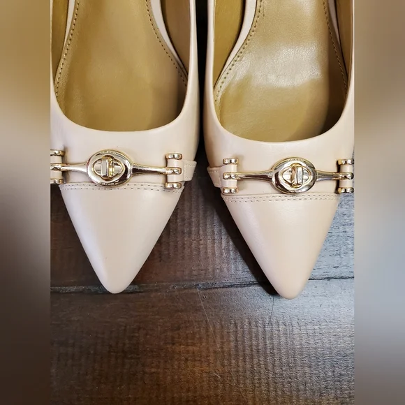 Coach Cream Pointed Toe Pumps - Picture 5 of 10